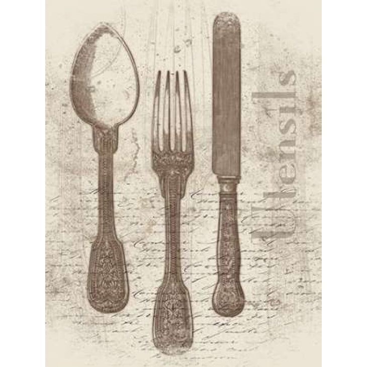 Cream Utensils Poster Print by Jace Grey-VARPDXJGRC437A Image 1