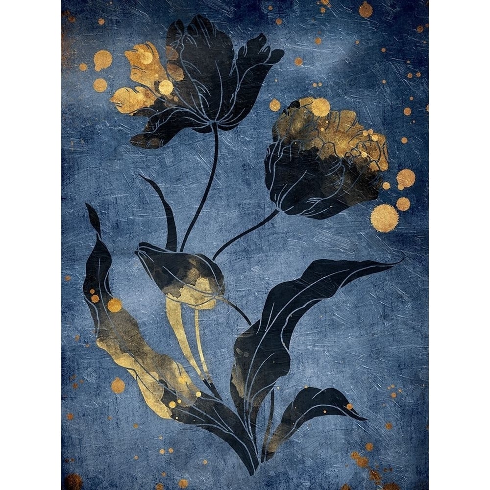 Gold Hint Floral Mate Poster Print by Jace Grey-VARPDXJGRC723B Image 1