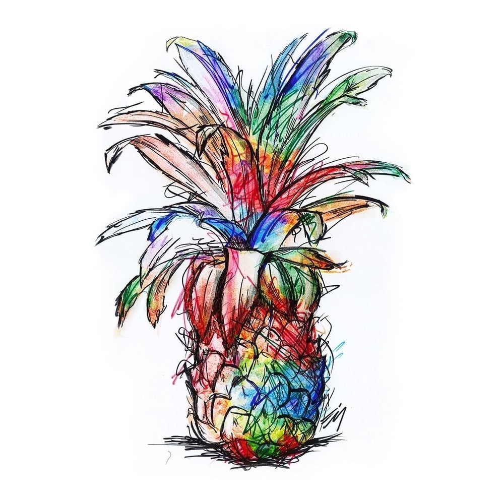 Sketch Your Pineapple Poster Print by Allen Kimberly-VARPDXJGRC750A Image 1