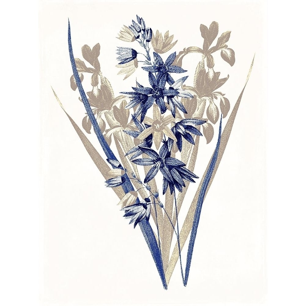 Indigo Flowers Three Poster Print by Jace Grey-VARPDXJGRC773C Image 1