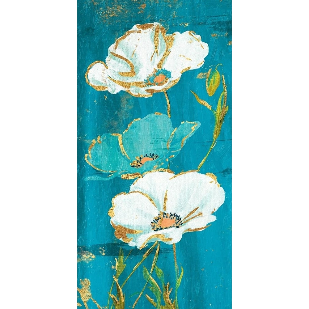 Teal Gold Florals Poster Print by Jace Grey-VARPDXJGRN063A Image 1