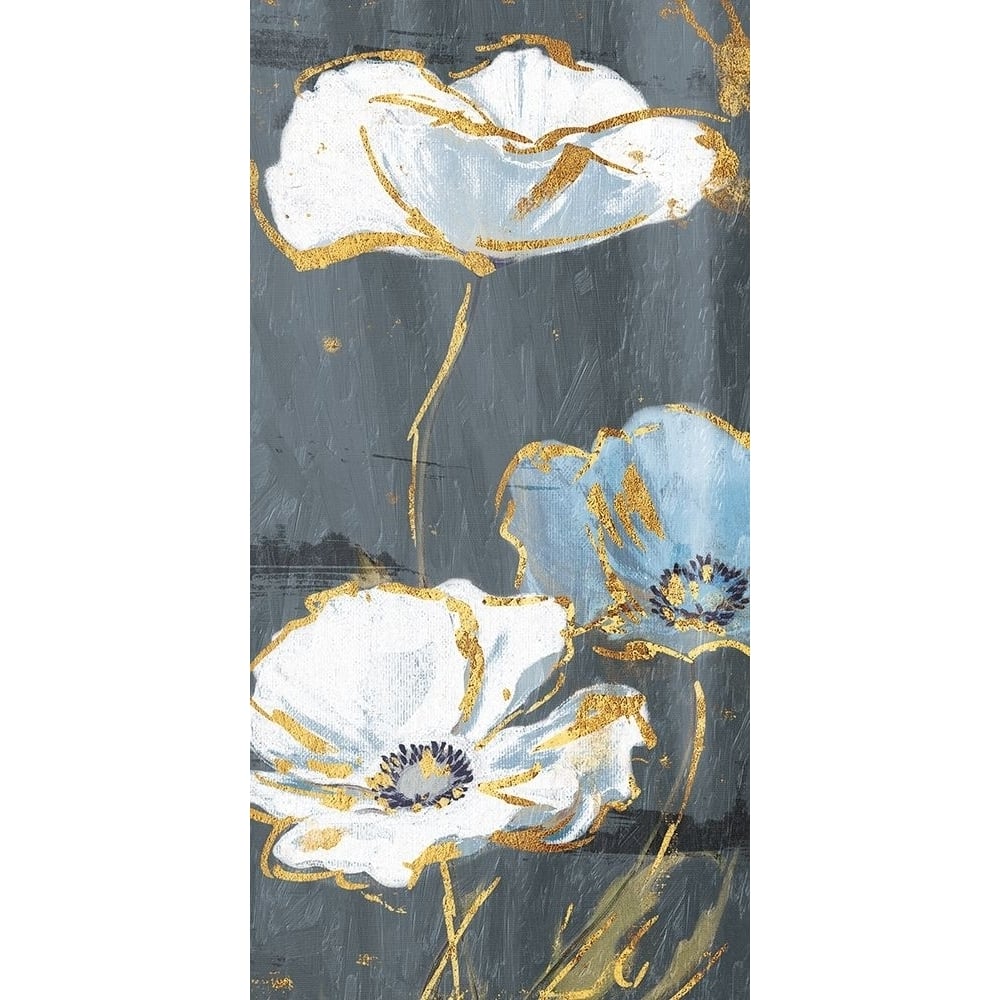 Blue Gold Florals Mate Three Poster Print by Jace Grey-VARPDXJGRN062C Image 1