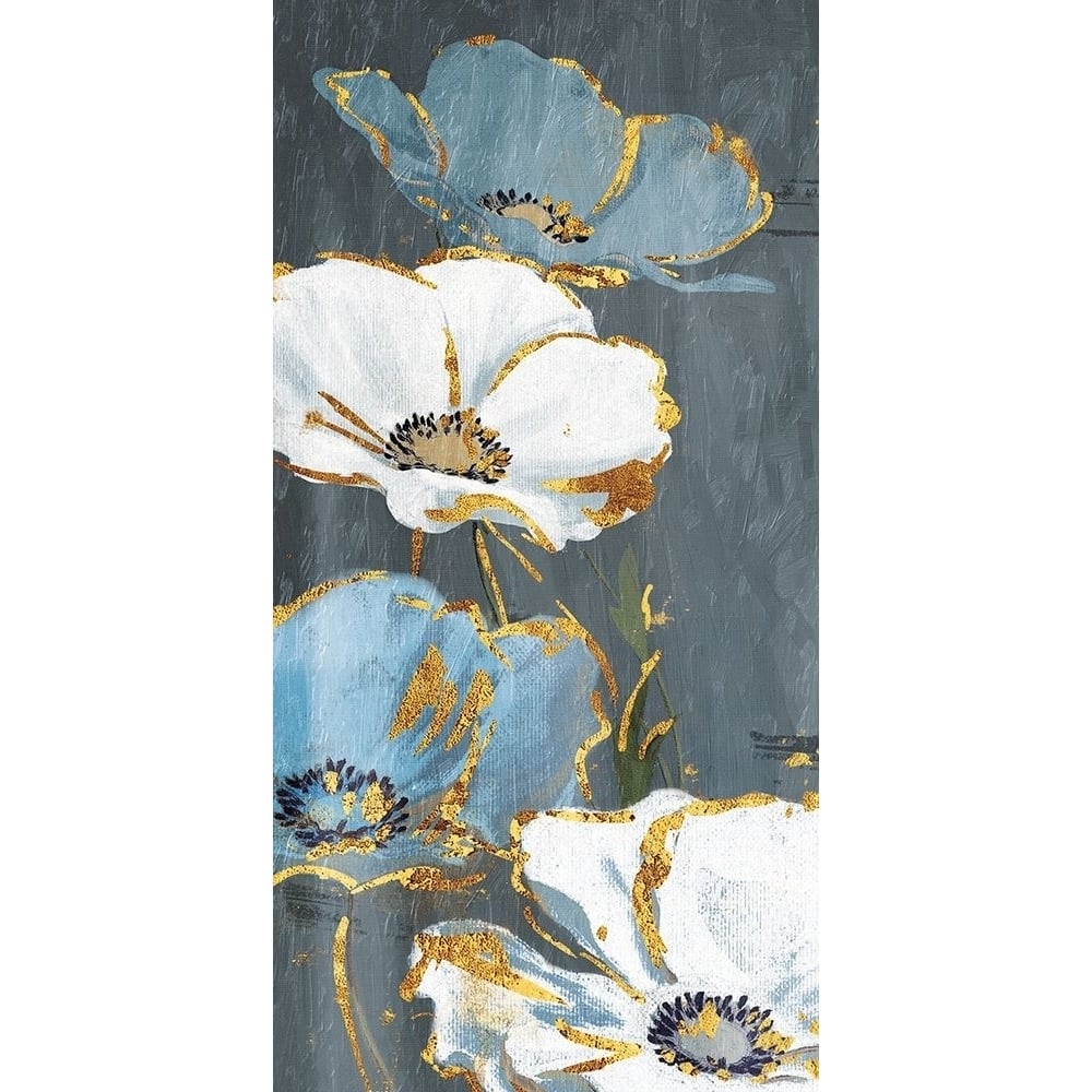 Blue Gold Florals Mate Poster Print by Jace Grey-VARPDXJGRN062B Image 1