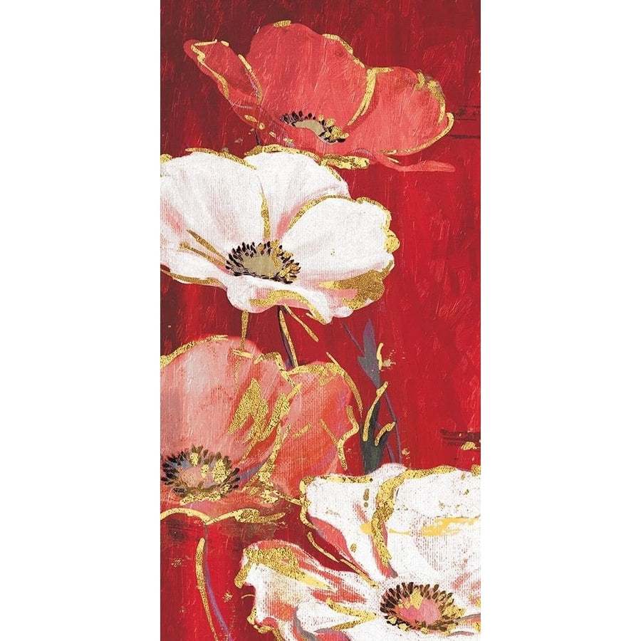 Red Gold Florals Mate Poster Print by Jace Grey-VARPDXJGRN064B Image 1