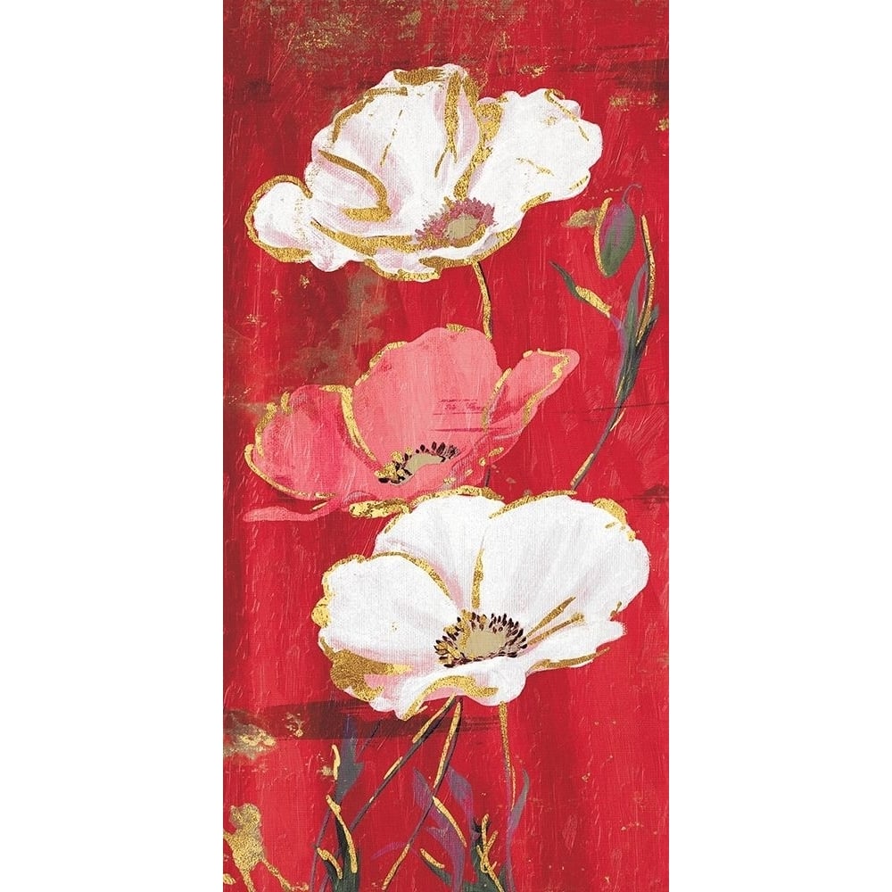 Red Gold Florals Poster Print by Jace Grey-VARPDXJGRN064A Image 1