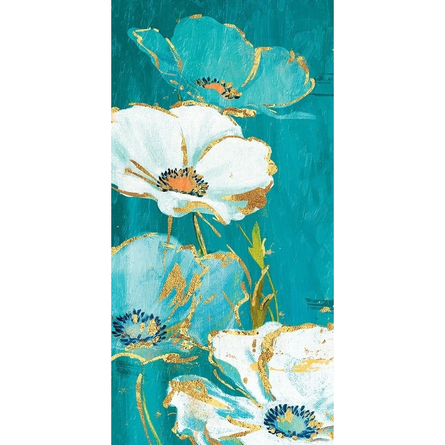 Teal Gold Florals Mate Poster Print by Jace Grey-VARPDXJGRN063B Image 1