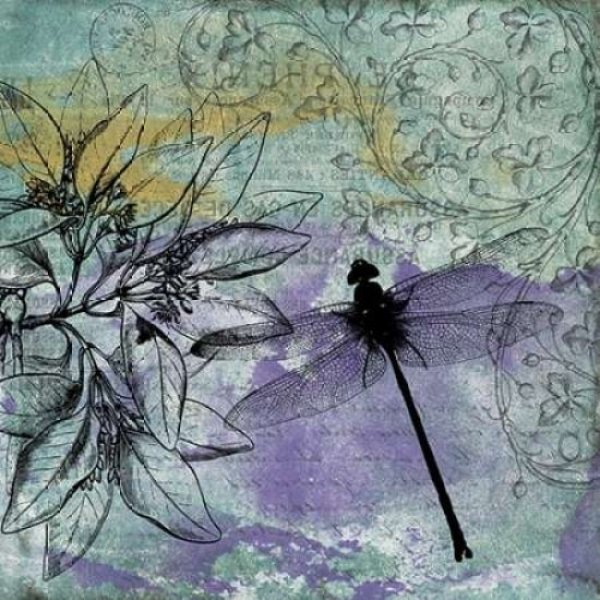 Dragonfly Florals 2 Poster Print by Jace Grey-VARPDXJGSQ192B Image 1