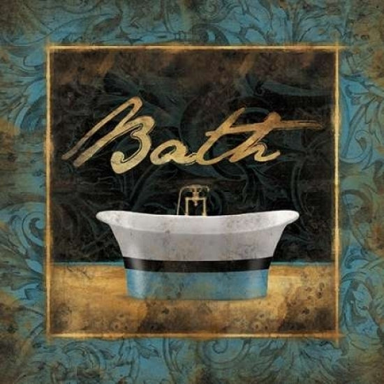 Bath Bordered Blue Poster Print by Jace Grey-VARPDXJGSQ208A3 Image 1