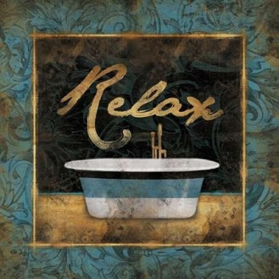 Relax Bordered Blue Poster Print by Jace Grey-VARPDXJGSQ208B3 Image 1