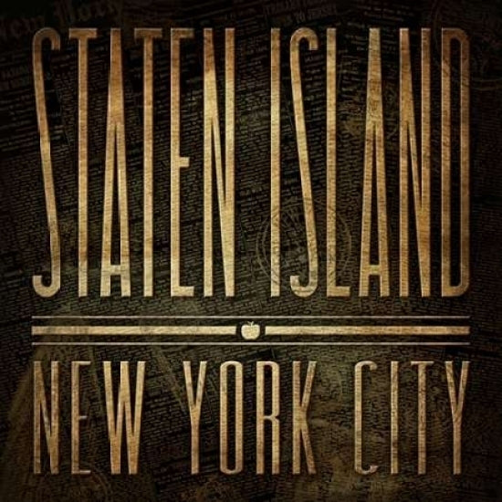 Staten Island Print Poster Print by Jace Grey-VARPDXJGSQ232E Image 1