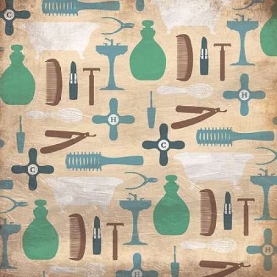 Bathroom Pattern Poster Print by Jace Grey-VARPDXJGSQ256A Image 1