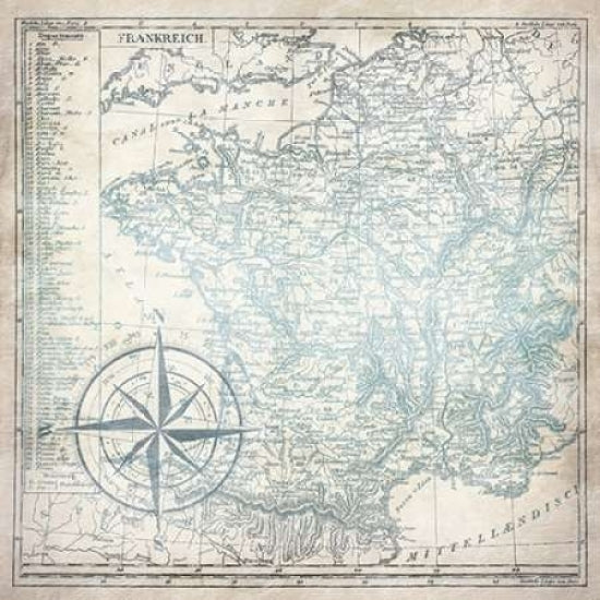 Sea blue map Poster Print by Jace Grey-VARPDXJGSQ386A Image 2