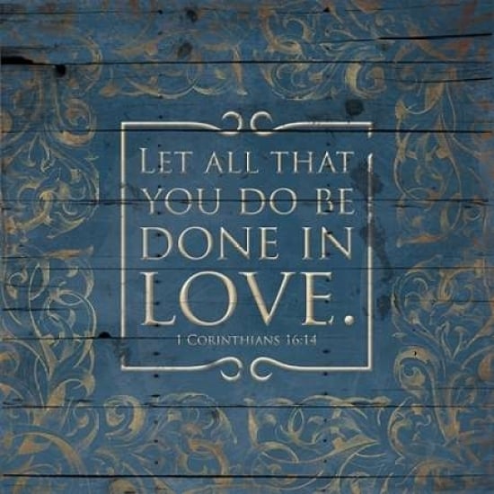 Done In Love Blue Poster Print by Jace Grey-VARPDXJGSQ558A2 Image 2