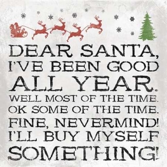 Dear Santa Nevermind clean Poster Print by Jace Grey-VARPDXJGSQ609A2 Image 2