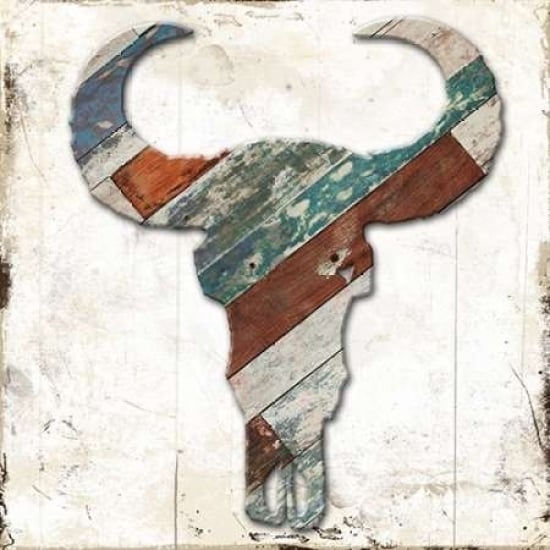 Wooden Bull Head Poster Print by Jace Grey-VARPDXJGSQ646A Image 1