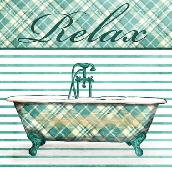 Relaxed Plaid Bath Poster Print by Jace Grey-VARPDXJGSQ693A Image 1