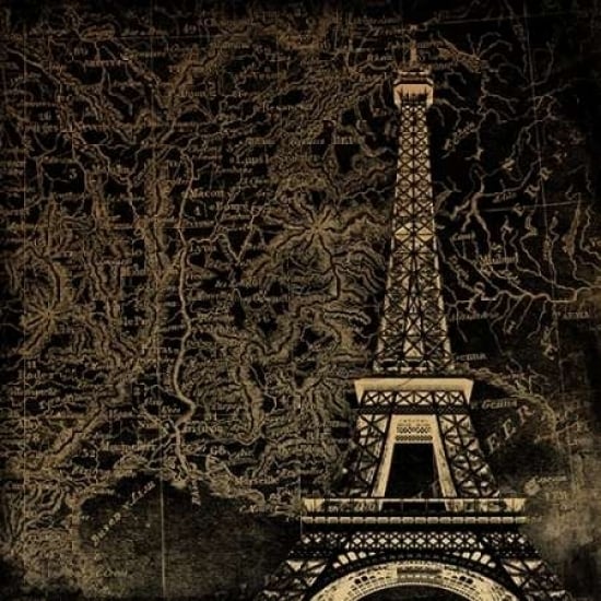 Eiffel Map Poster Print by Jace Grey-VARPDXJGSQ694C Image 1