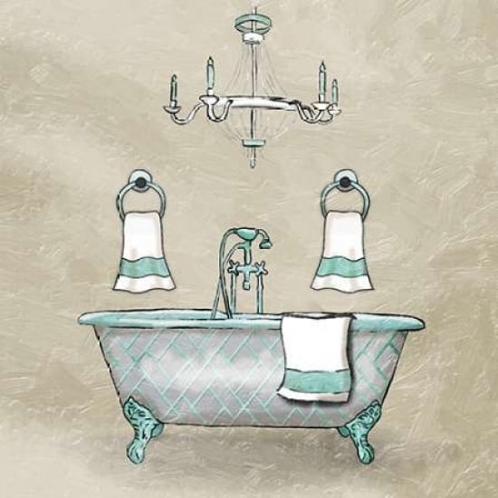 Teal Calm Bath Poster Print by Jace Grey-VARPDXJGSQ775B Image 1