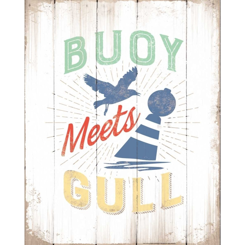 Buoy Meets Gull Poster Print by JJ Brando-VARPDXJJ72 Image 2