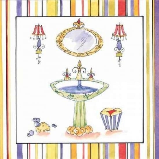 Striped Bath IV Poster Print by Liz Jardine-VARPDXJLP392 Image 1