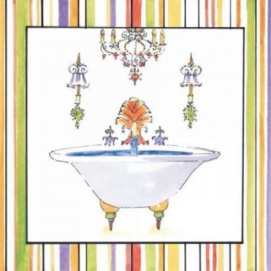 Striped Bath III Poster Print by Liz Jardine-VARPDXJLP391 Image 1