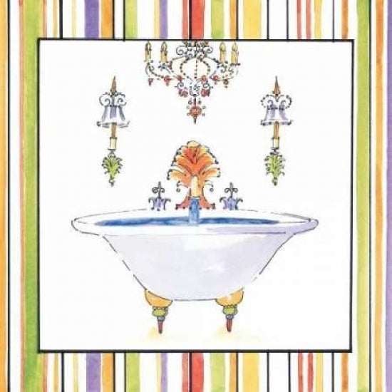 Striped Bath III Poster Print by Liz Jardine-VARPDXJLP391 Image 1