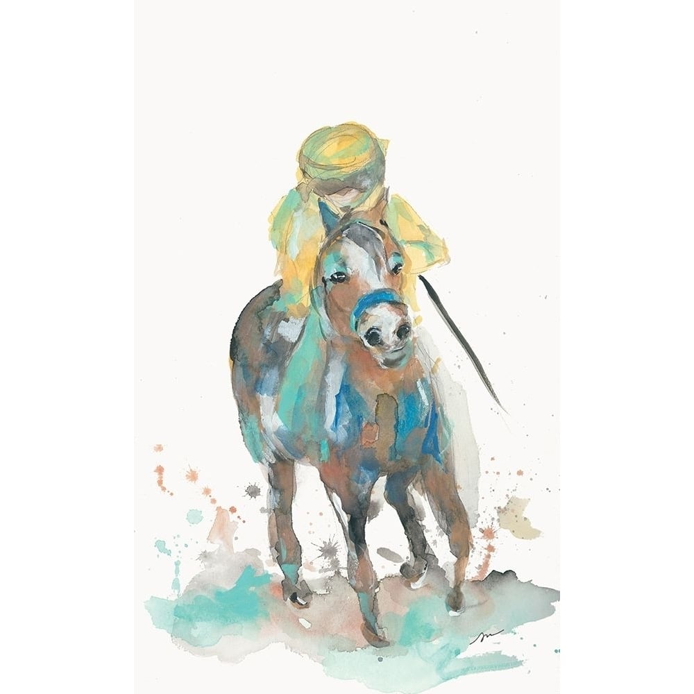 A Jockey and His Horse Poster Print by Jessica Mingo-VARPDXJM173 Image 1