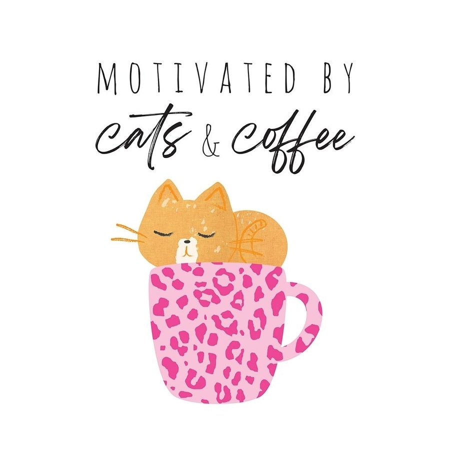 Motivated By Cats And Coffee 2 by Jennifer McCully-VARPDXJMDRC035A2 Image 1