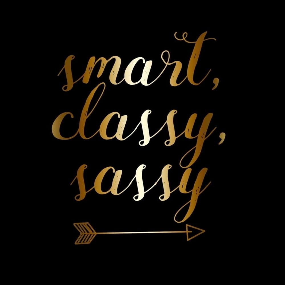 Smart Classy Sassy Black Gold Poster Print by Matic Jelena Matic-VARPDXJMSQ097B Image 1