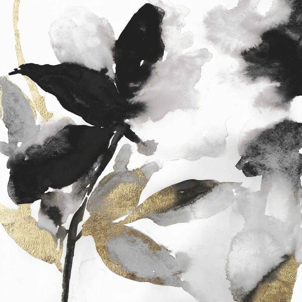 Black Petals Gold Leaves I Poster Print by Asia Jensen-VARPDXJN462A Image 1