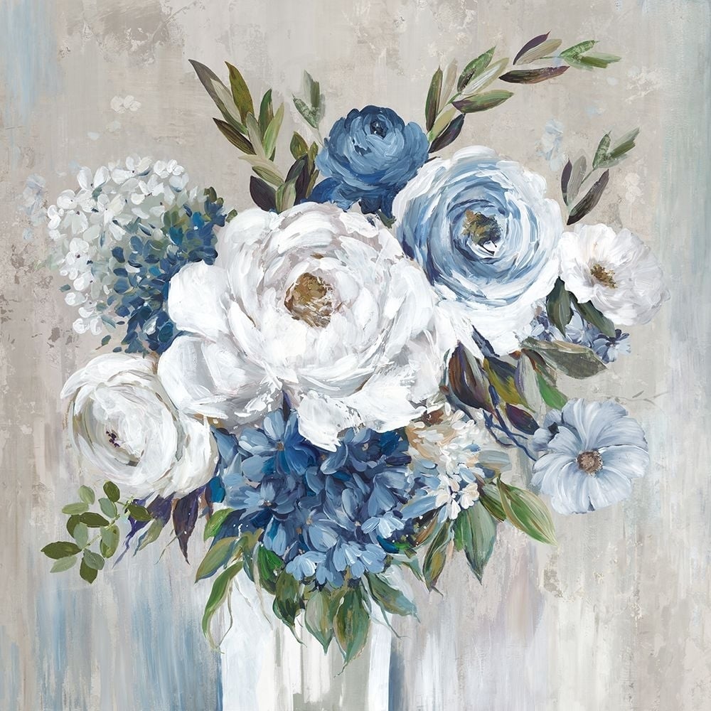 Blue Bouquet of Flowers Poster Print - Asia Jensen-VARPDXJN708A Image 1