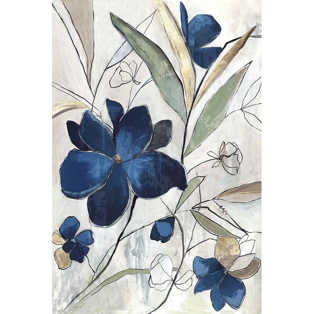 Modern Blue Floral I Poster Print - Asia Jensen-VARPDXJN732A Image 1