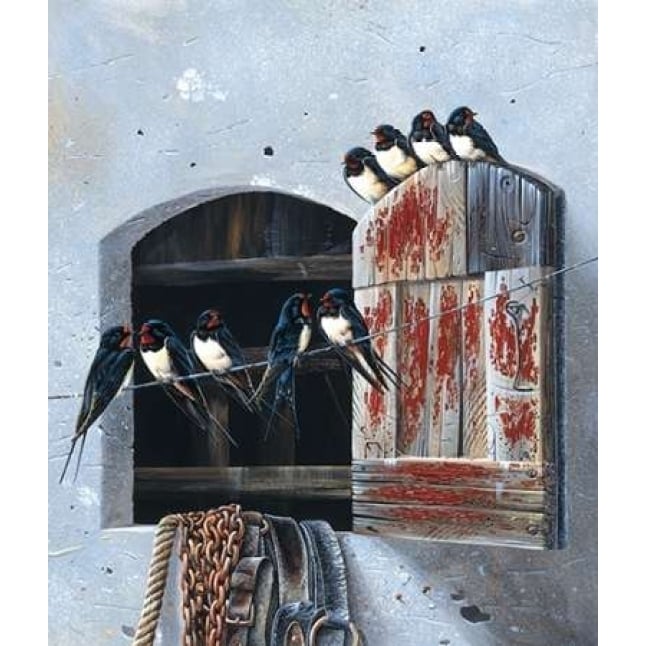 Window with 9 birds Poster Print by Jan Weenink-VARPDXJW2005001 Image 2