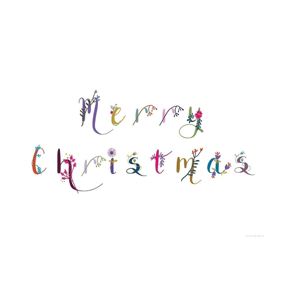 Boho Merry Christmas III Poster Print - Kamdon Kreations-VARPDXKAM640 Image 1