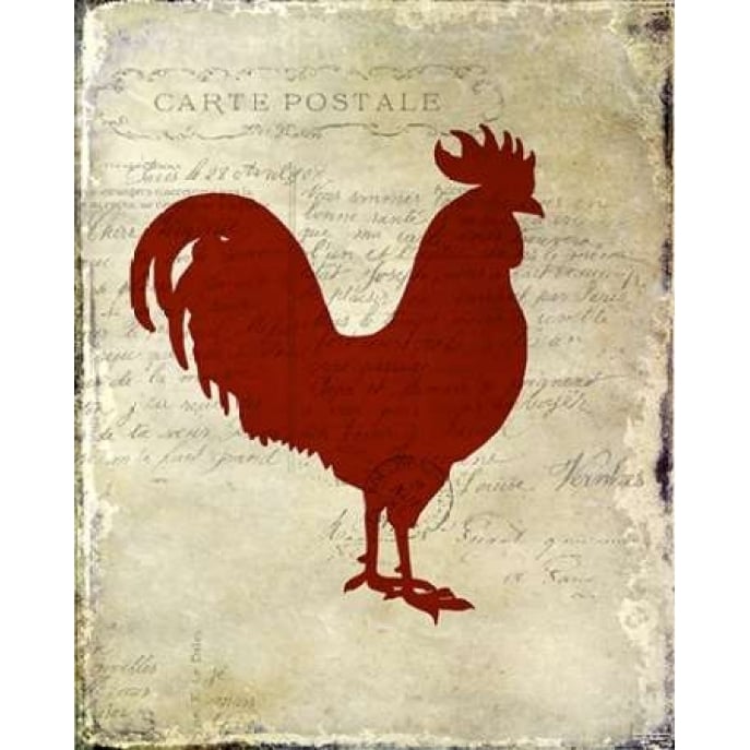 Rooster Silhouette 1 Poster Print by Kimberly Allen-VARPDXKARC059A Image 1