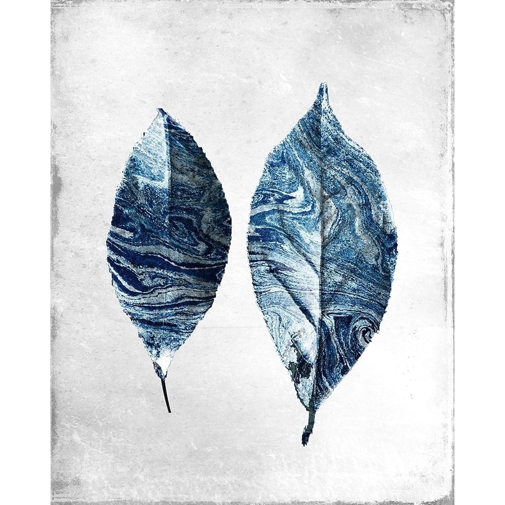 Marbled Blue Leaves 1 Poster Print by Kimberly Allen-VARPDXKARC1130A Image 1