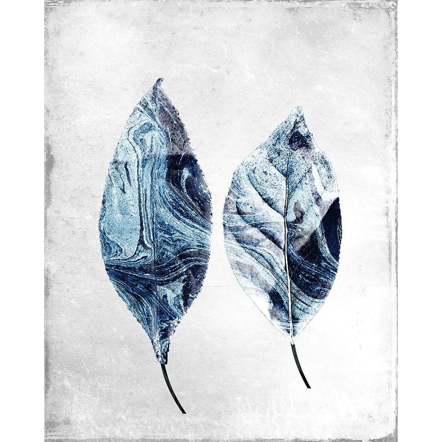 Marbled Blue Leaves 2 Poster Print by Kimberly Allen-VARPDXKARC1130B Image 1