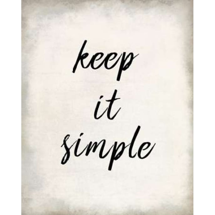 Keep it Simple Poster Print by Kimberly Allen-VARPDXKARC114C Image 1