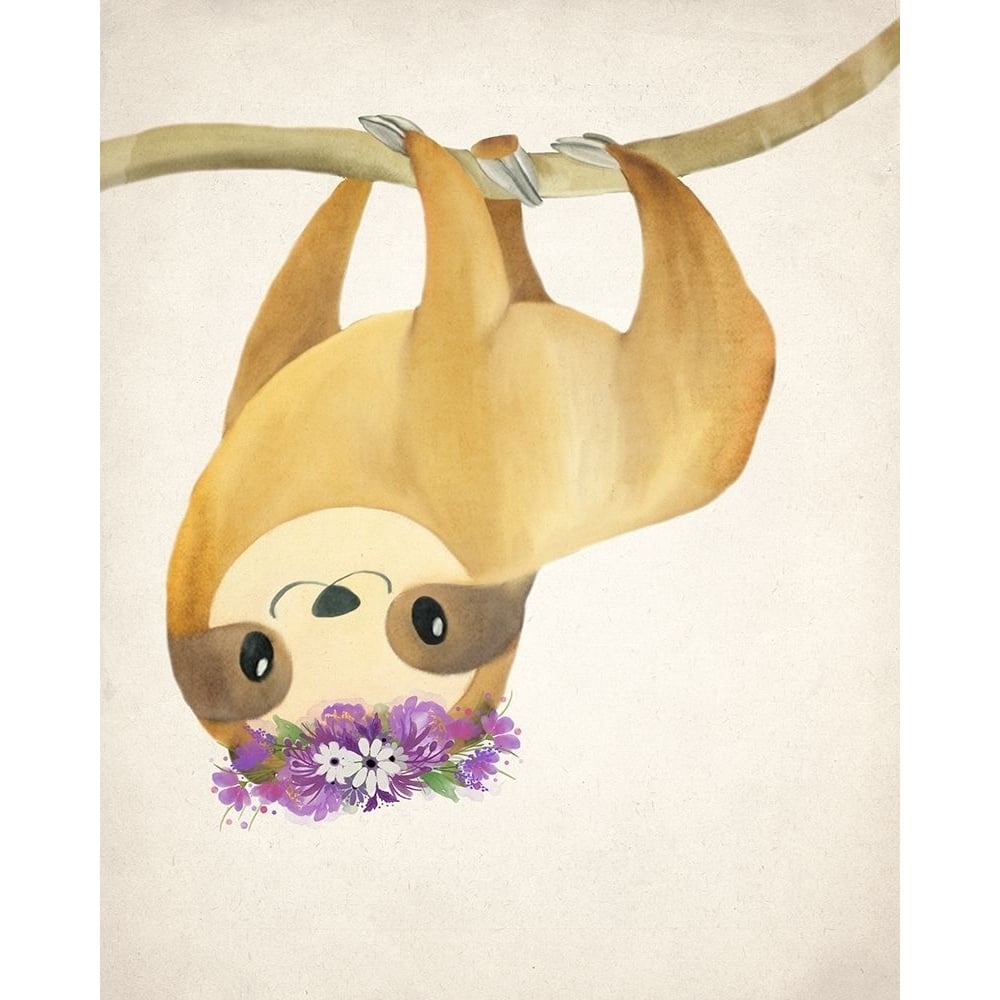 Floral Sloth 2 Poster Print by Allen Kimberly-VARPDXKARC1813B Image 1