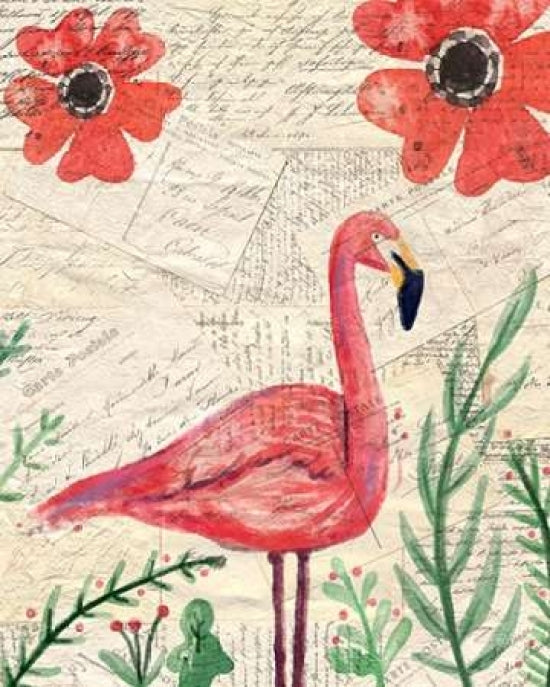 Postcard Flamingo 1 Poster Print by Kimberly Allen-VARPDXKARC228A Image 1