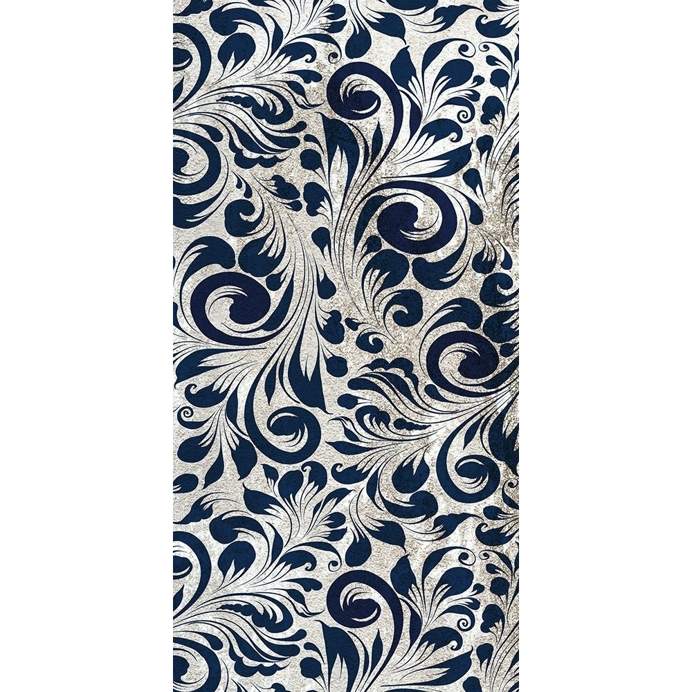 Indigo Damask Panel 1 Poster Print by Kimberly Allen-VARPDXKARN080A Image 1