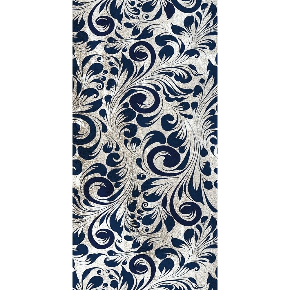 Indigo Damask Panel 2 Poster Print by Kimberly Allen-VARPDXKARN080B Image 2