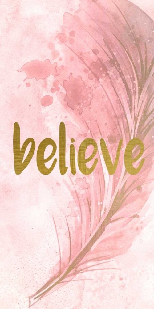 Believe Feathered Poster Print by Kimberly Allen-VARPDXKARN016A Image 1