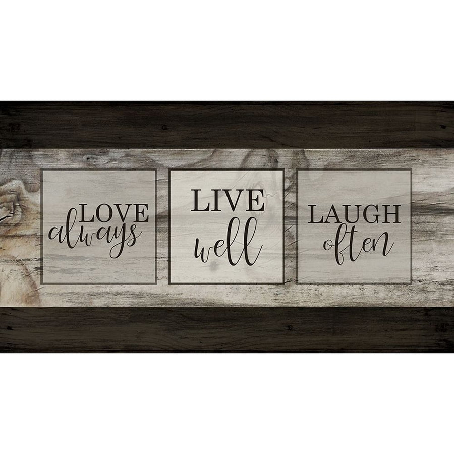 Love Live Laugh Plank Poster Print by Allen Kimberly-VARPDXKARN303 Image 1