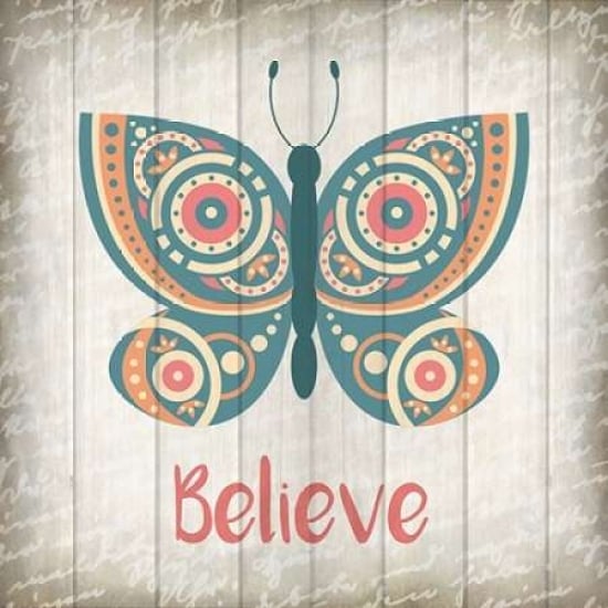 Butterfly Believe Poster Print by Kimberly Allen-VARPDXKASQ157A Image 1