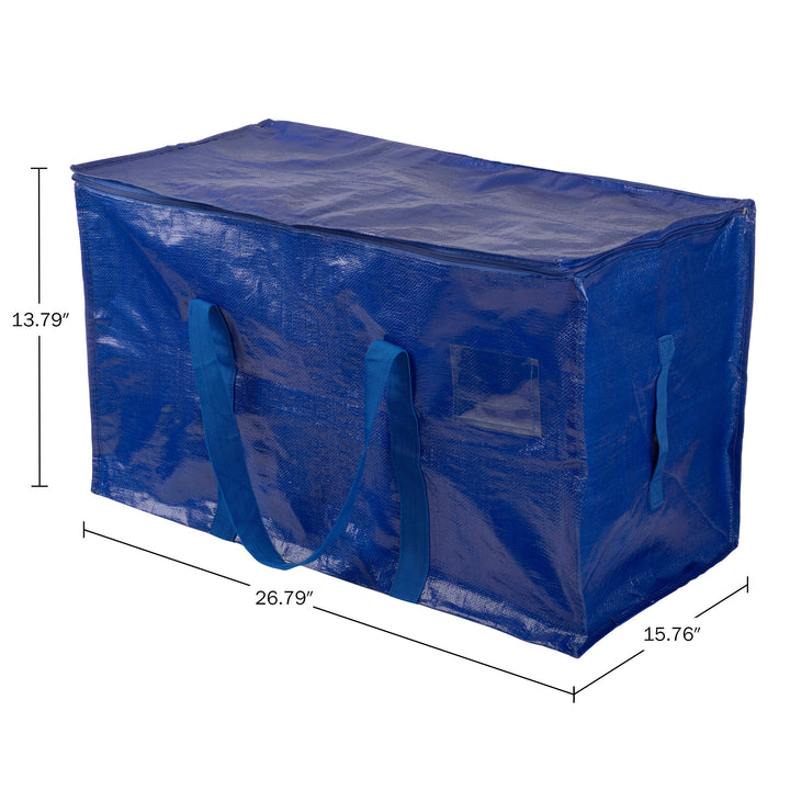 Home-Complete 10-Pack Extra Large Storage Bags Blue 25 Gallon Zipper Durable Image 2