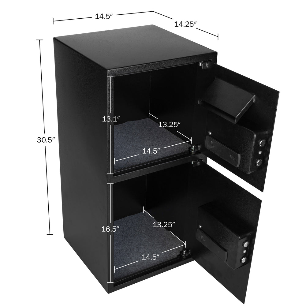 Electronic Safe Deposit Box - Drop Safe with Digital Keypad and 2 Sets of Manual Override Keys for Business Cash Drops Image 2