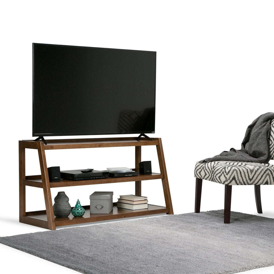 Simpli Home Sawhorse TV Stand Solid Wood Media Console Shelves for TVs up to 55in Image 12