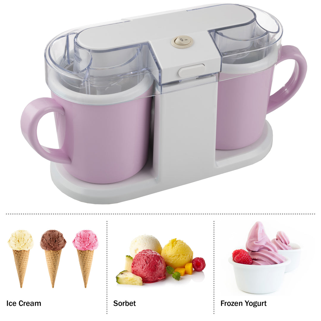 Ice Cream Maker - 2QT Ice Cream Machine Makes Sorbet, Gelato, Ice Cream, and Frozen Yogurt - Kitchen Appliances and Image 5