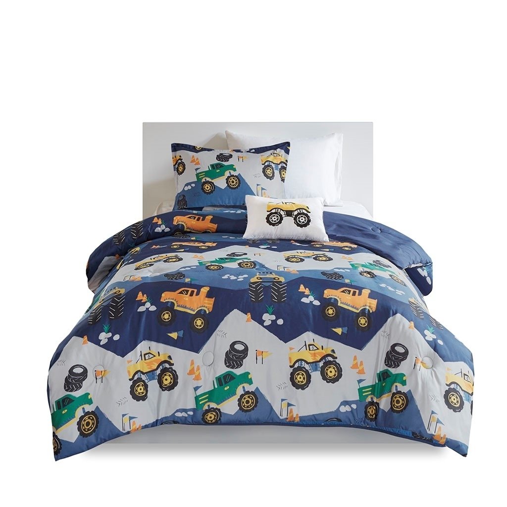 Gracie Mills Cynara Monster Truck Printed Comforter Set - GRACE-11770 Image 1